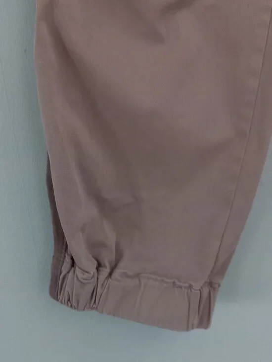 ANTHROPOLOGIE dusty rose twill jogger pants - Picture 7 of 11